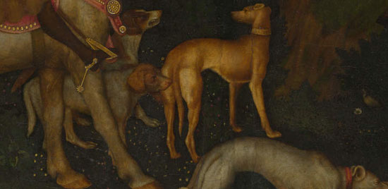 Cani nella Visione di sant'Eustachio