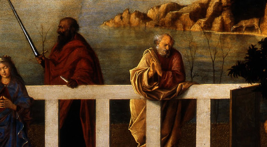I santi identificati come san Giuseppe e san Paolo