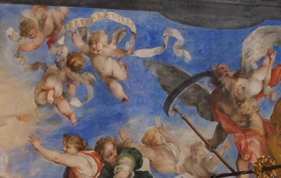 I putti col cartiglio e la figura del Tempo I putti col cartiglio e la figura del Tempo