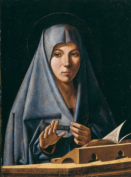 Preparazione della galleria d'arte di AreaForum. Antonio-di-saliba-annunciata