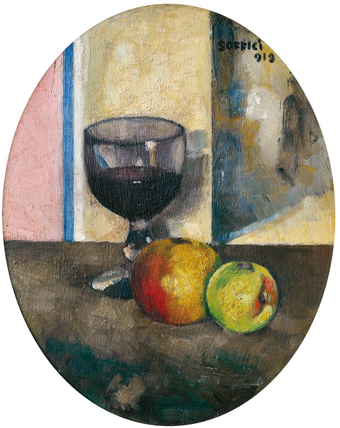 Ardengo Soffici, Mele e calice di vino Ardengo Soffici, Mele e calice di vino