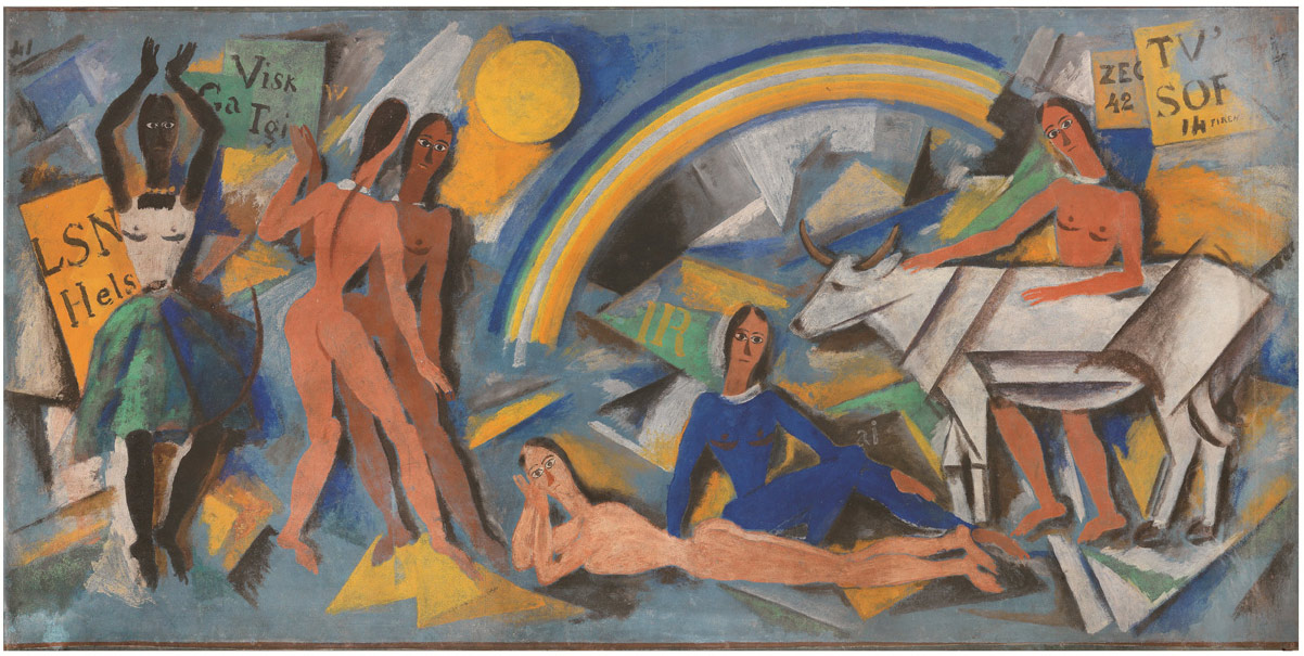 Ardengo Soffici, due pannelli dal ciclo della Stanza dei Manichini di Casa Papini a Bulciano Ardengo Soffici, due pannelli dal ciclo della Stanza dei Manichini di Casa Papini a Bulciano