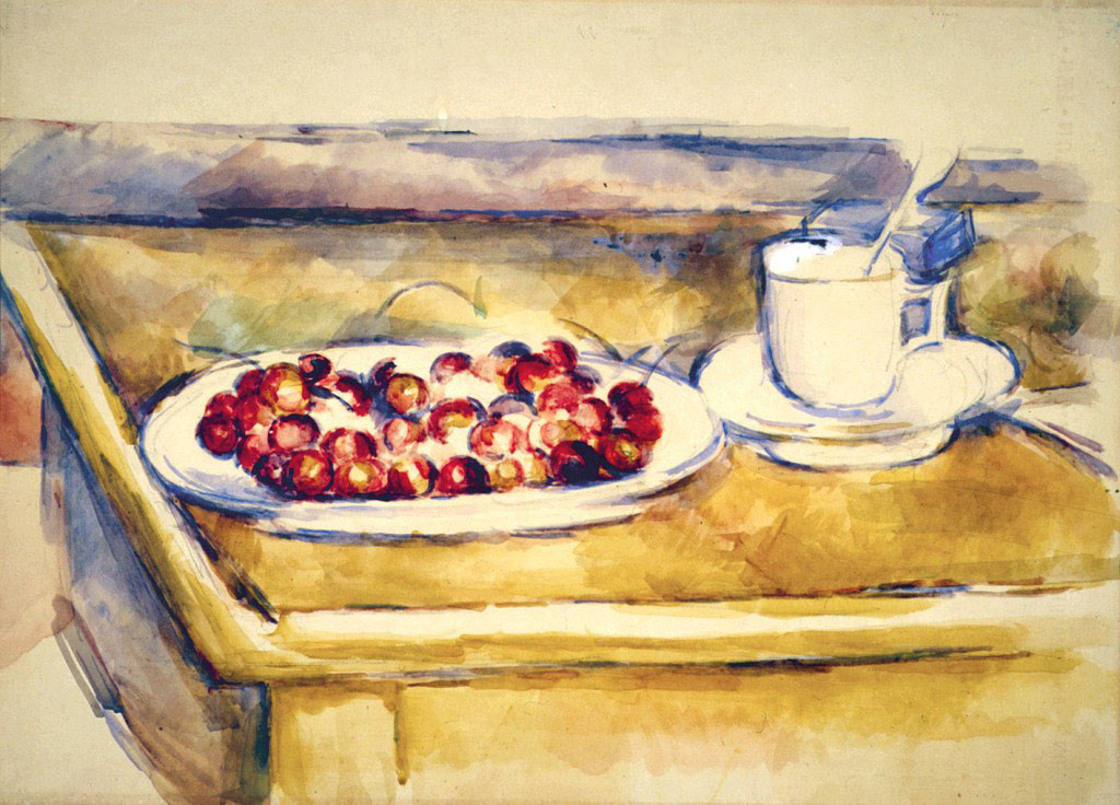 Paul Cézanne, Natura morta con ciliegie Paul Cézanne, Natura morta con ciliegie