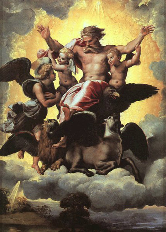 Raffaello, La visione di Ezechiele Raffaello, La visione di Ezechiele