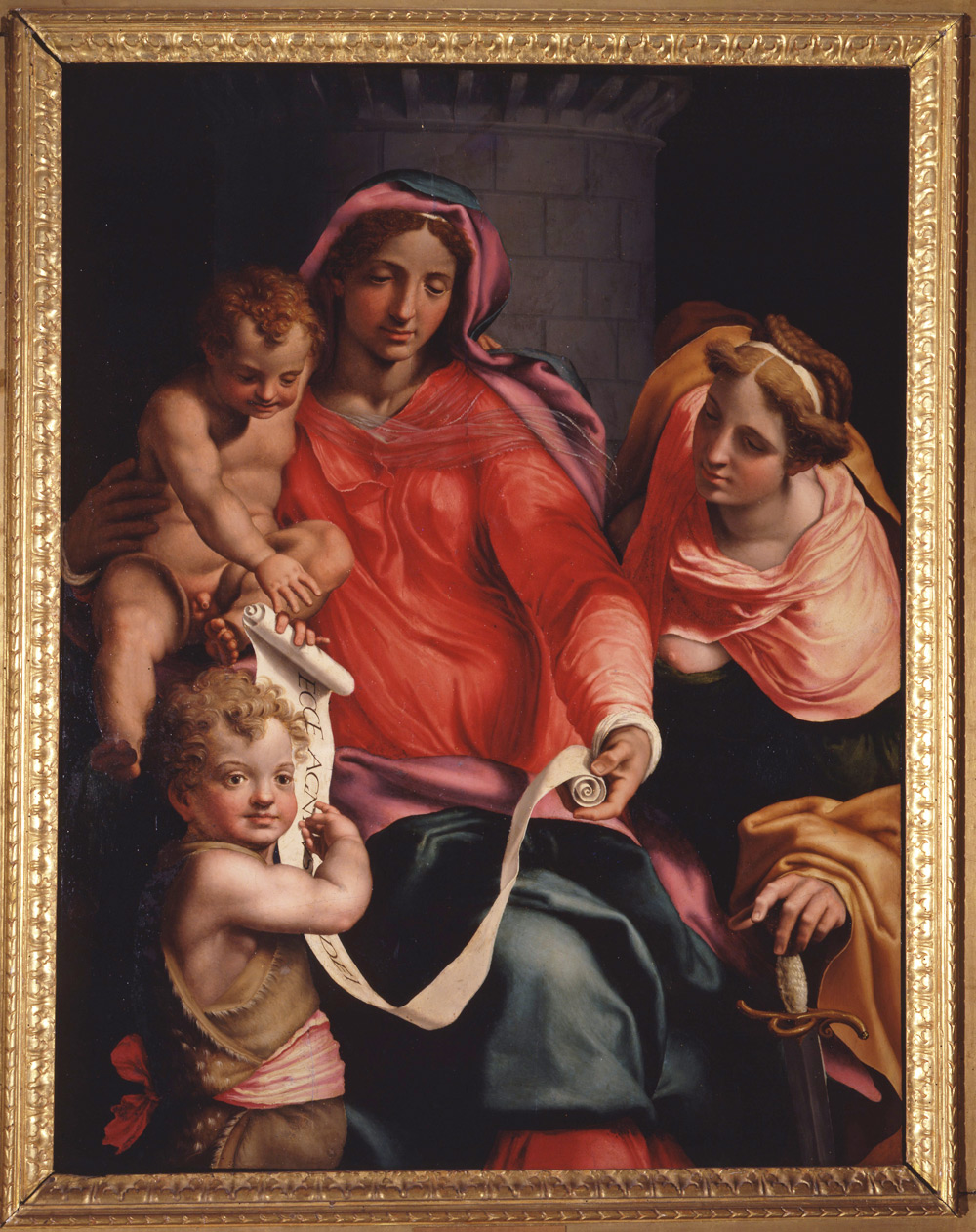 Daniele da Volterra, Madonna col Bambino, san Giovannino e santa Barbara (1548 circa; olio su tavola, 131,6 x 100 cm)
