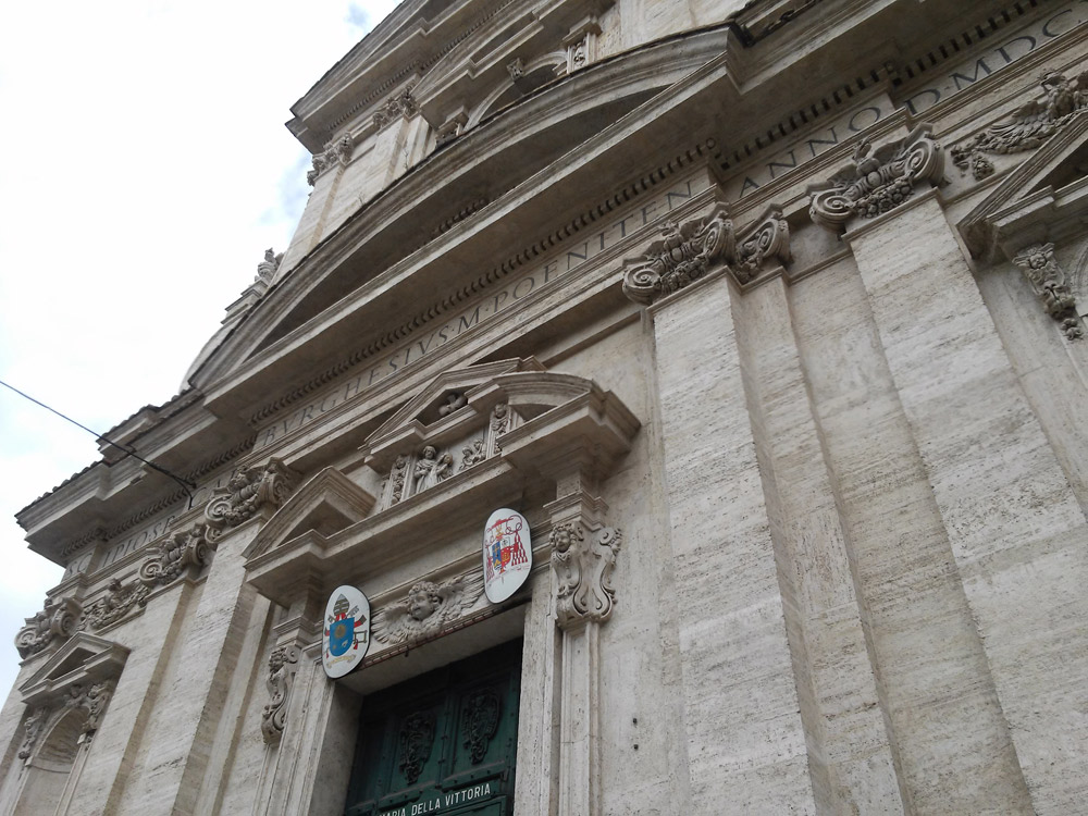 Facciata della chiesa di Santa Maria della Vittoria a Roma
