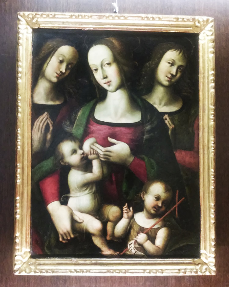 Girolamo del Pacchia, Madonna col Bambino, san Giovannino e due angeli