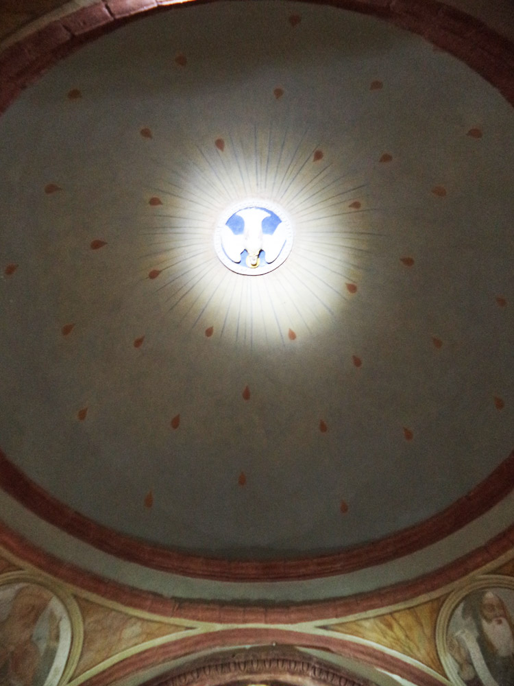 La cupola della Cappella della Pentecoste La cupola della Cappella della Pentecoste