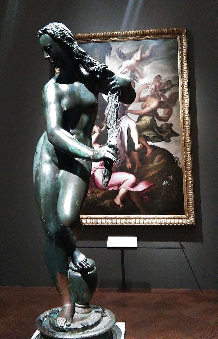 La Venere di Giambologna davanti alla Virtù di Jacopo Ligozzi
