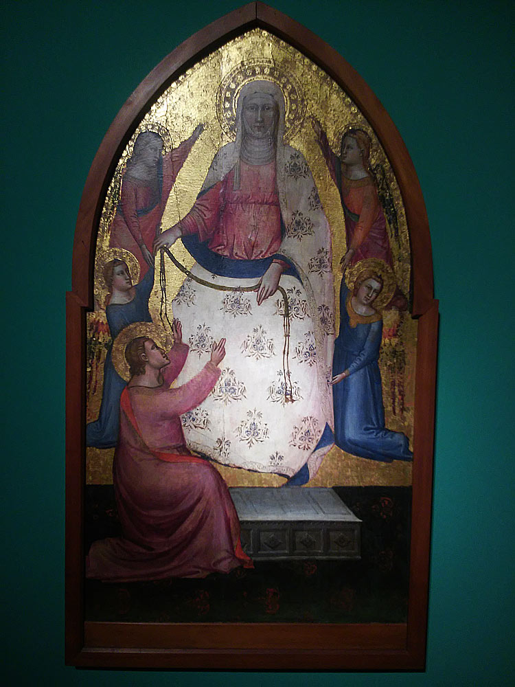 Lorenzo di Bicci, La Madonna assunta che dona la cintola a san Tommaso, e quattro angeli Lorenzo di Bicci, La Madonna assunta che dona la cintola a san Tommaso, e quattro angeli
