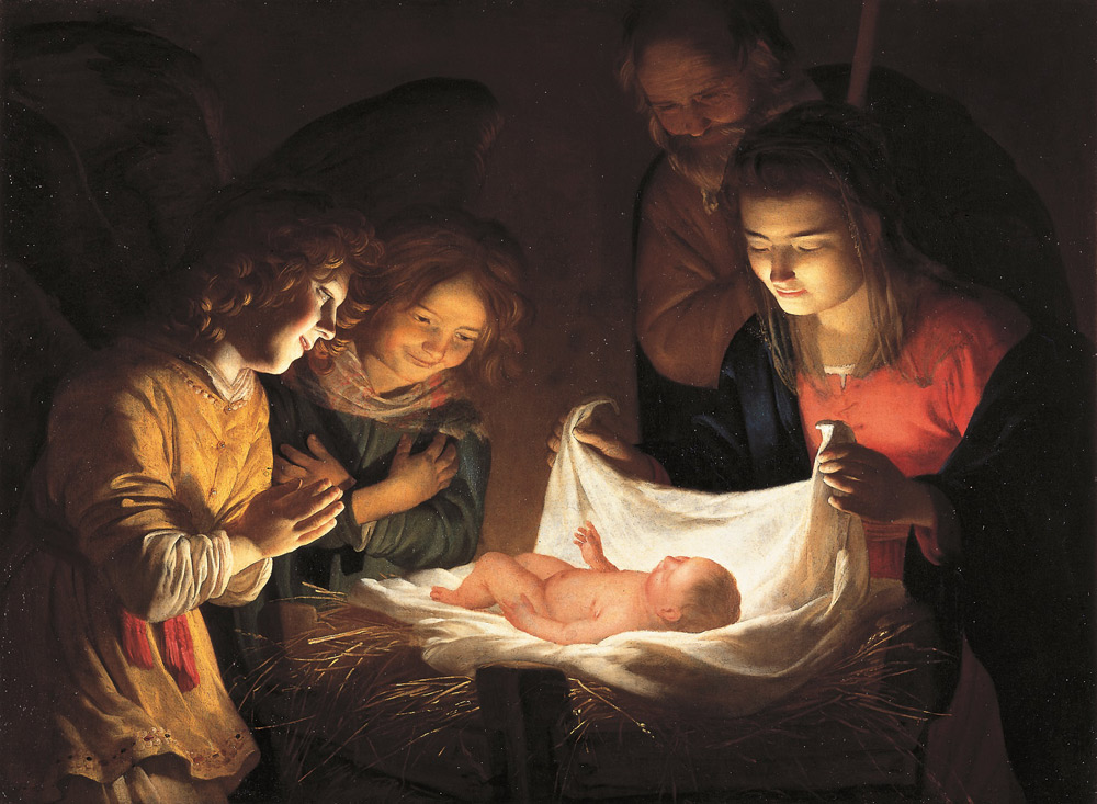 Gerrit van Honthorst, Adorazione del Bambino