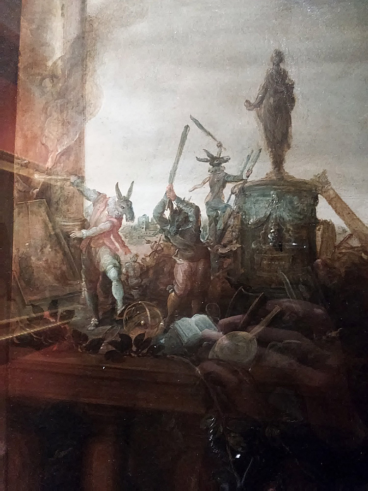 Particolare degli asini iconoclasti Particolare degli asini iconoclasti