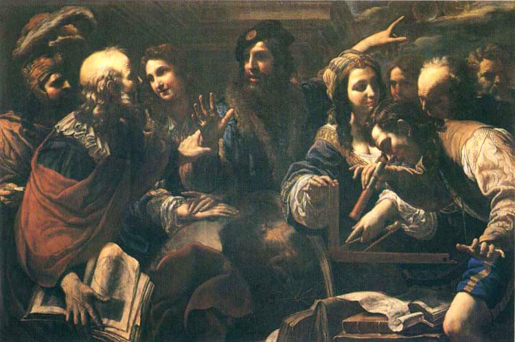 Niccolò Tornioli, Gli Astronomi (1645; olio su tela, 148 x 218,5 cm; Roma, Galleria Spada) Niccolò Tornioli, Gli Astronomi (1645; olio su tela, 148 x 218,5 cm; Roma, Galleria Spada)