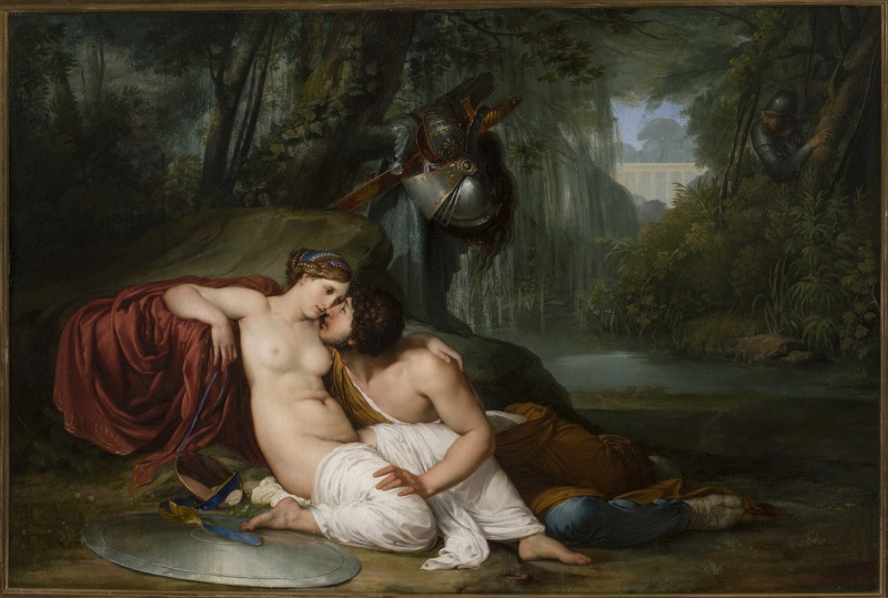 Francesco Hayez, Rinaldo e Armida (1812-1813; olio su tela, 198 x 295 cm; Venezia, Galleria dell'Accademia)