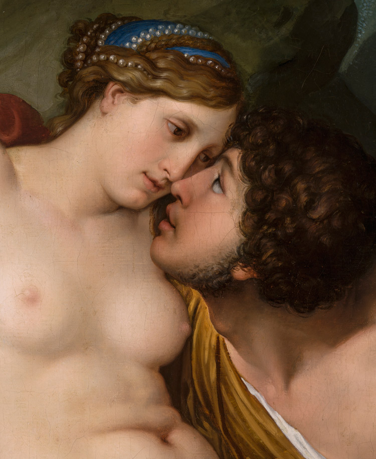 Francesco Hayez, Rinaldo e Armida, dettaglio Francesco Hayez, Rinaldo e Armida