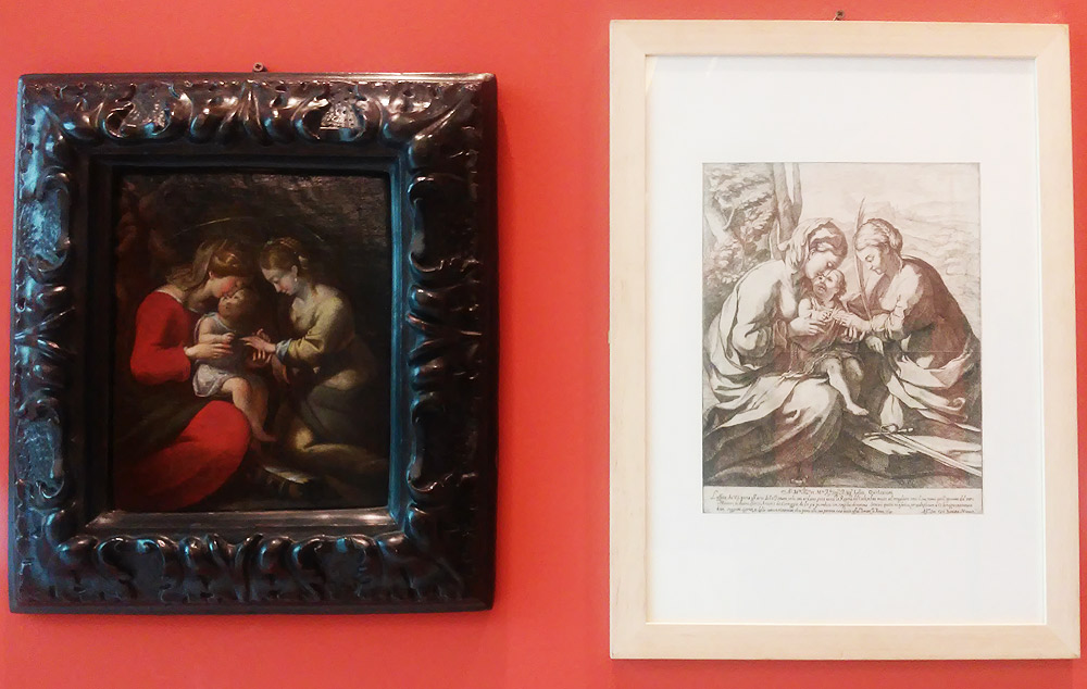 Confronto tra lo Sposalizio mistico del Genovesino e lo Sposalizio mistico di Giovanni Battista Mercati dal Correggio Confronto tra lo Sposalizio mistico del Genovesino e lo Sposalizio mistico di Giovanni Battista Mercati dal Correggio