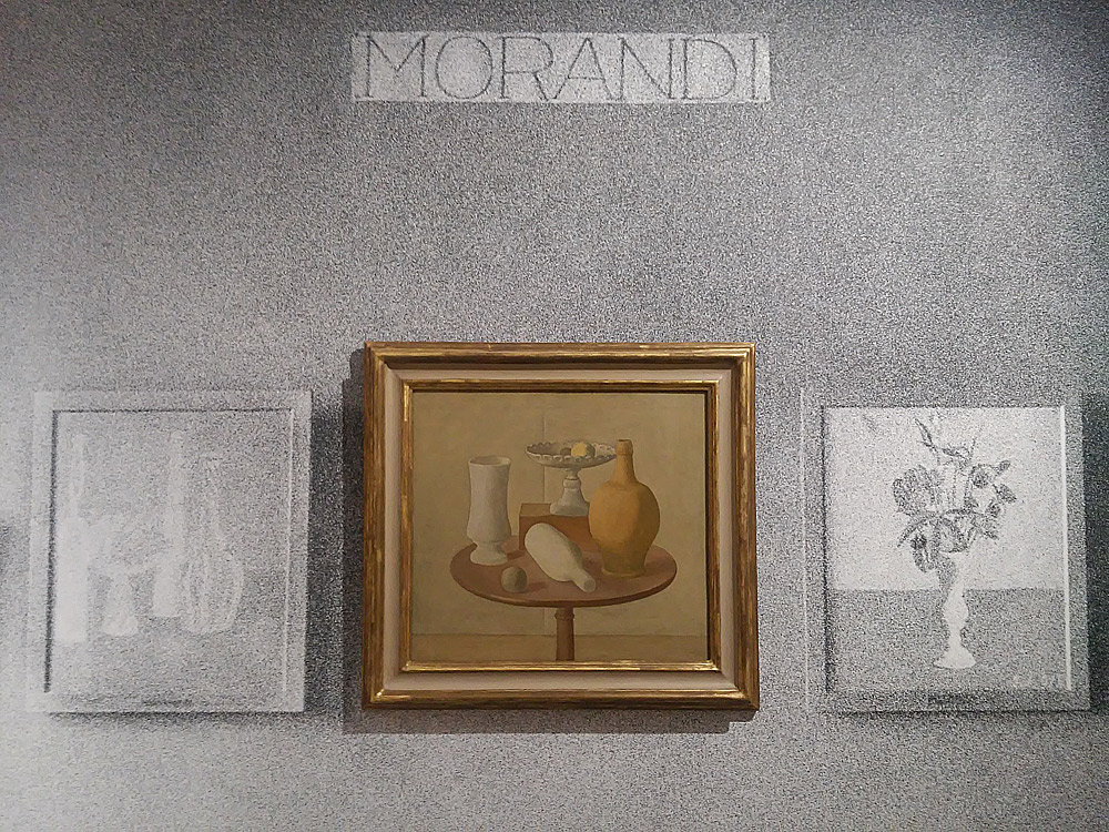 La ricostruzione della sezione su Giorgio Morandi alla mostra Das Junge Italien
