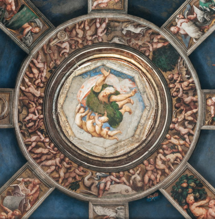 Affresco del lanternino: Dio Padre 