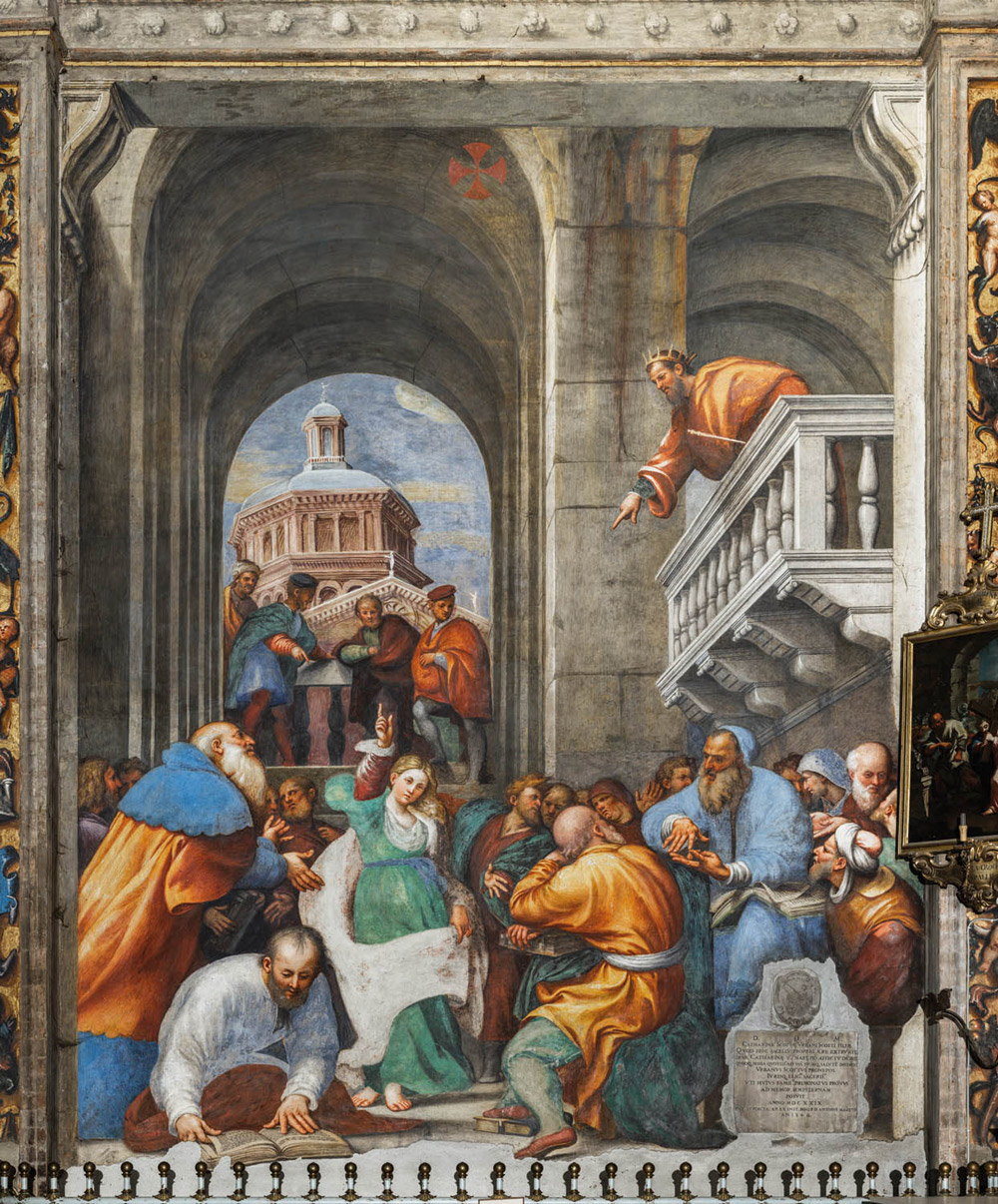 Giovanni Antonio de' Sacchis detto il Pordenone, Disputa di santa Caterina 