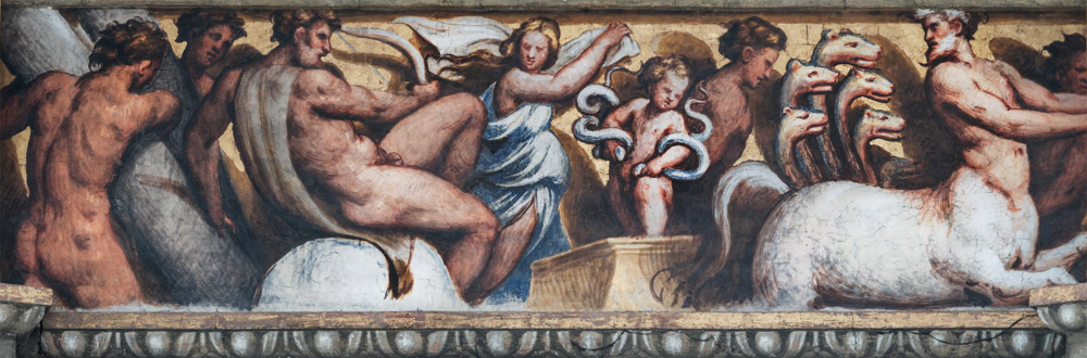 Scene del fregio: le Fatiche di Ercole 