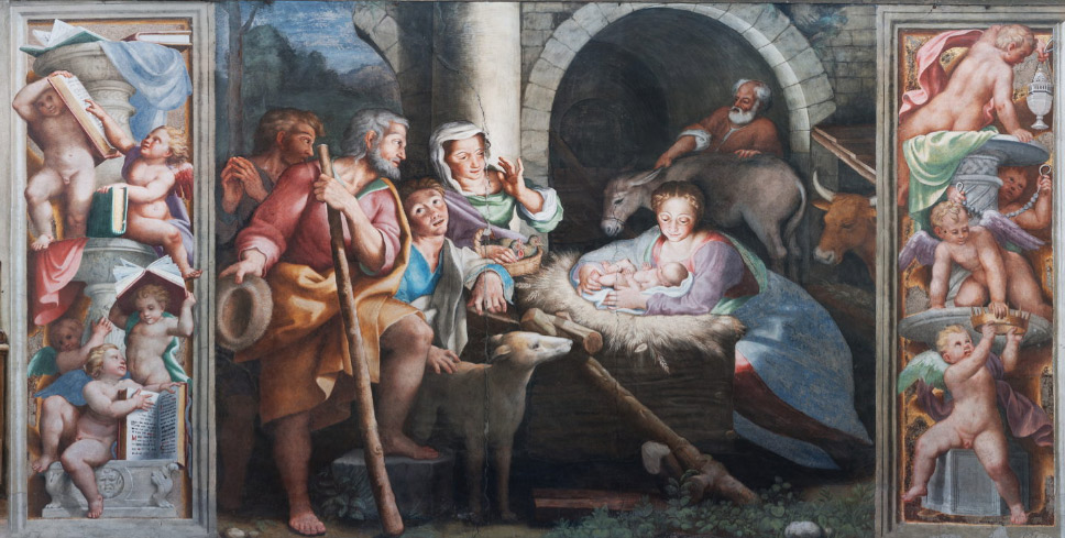 Scene del tamburo: Storie della Vergine, la Natività 