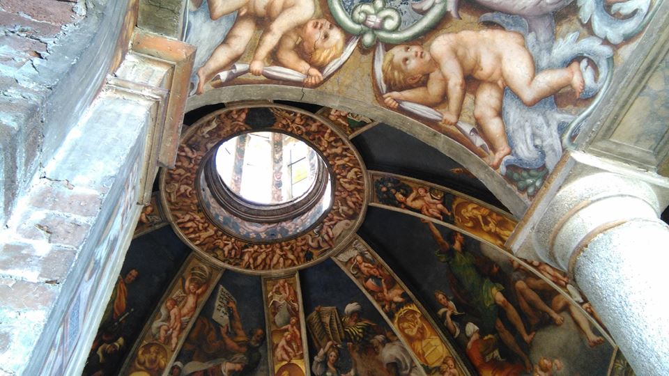 Vista della cupola affrescata dal Pordenone 