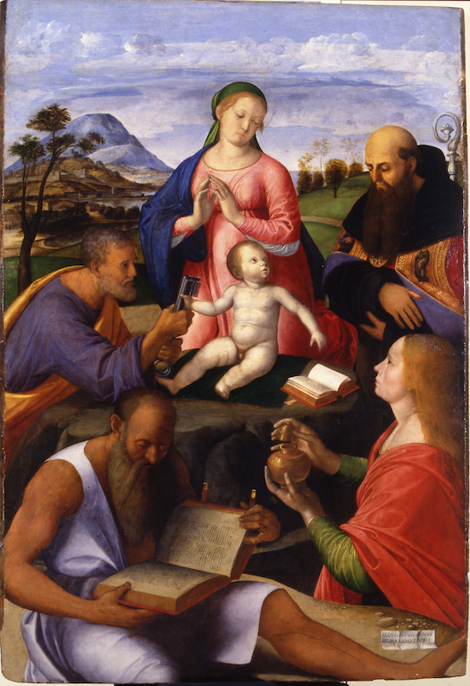 Alvise Vivarini, Madonna col Bambino e i santi Pietro, Girolamo, Agostino e Maddalena 