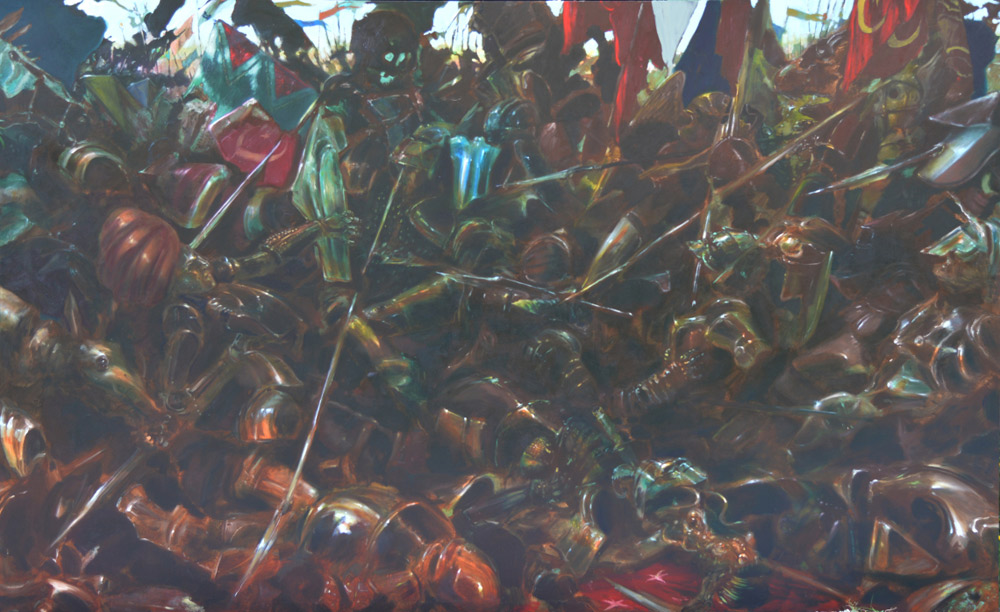 Thomas Braida, Clangori (2016; olio su tela, 215 x 235 cm)
Thomas Braida, Clangori (2016; olio su tela, 215 x 235 cm)
