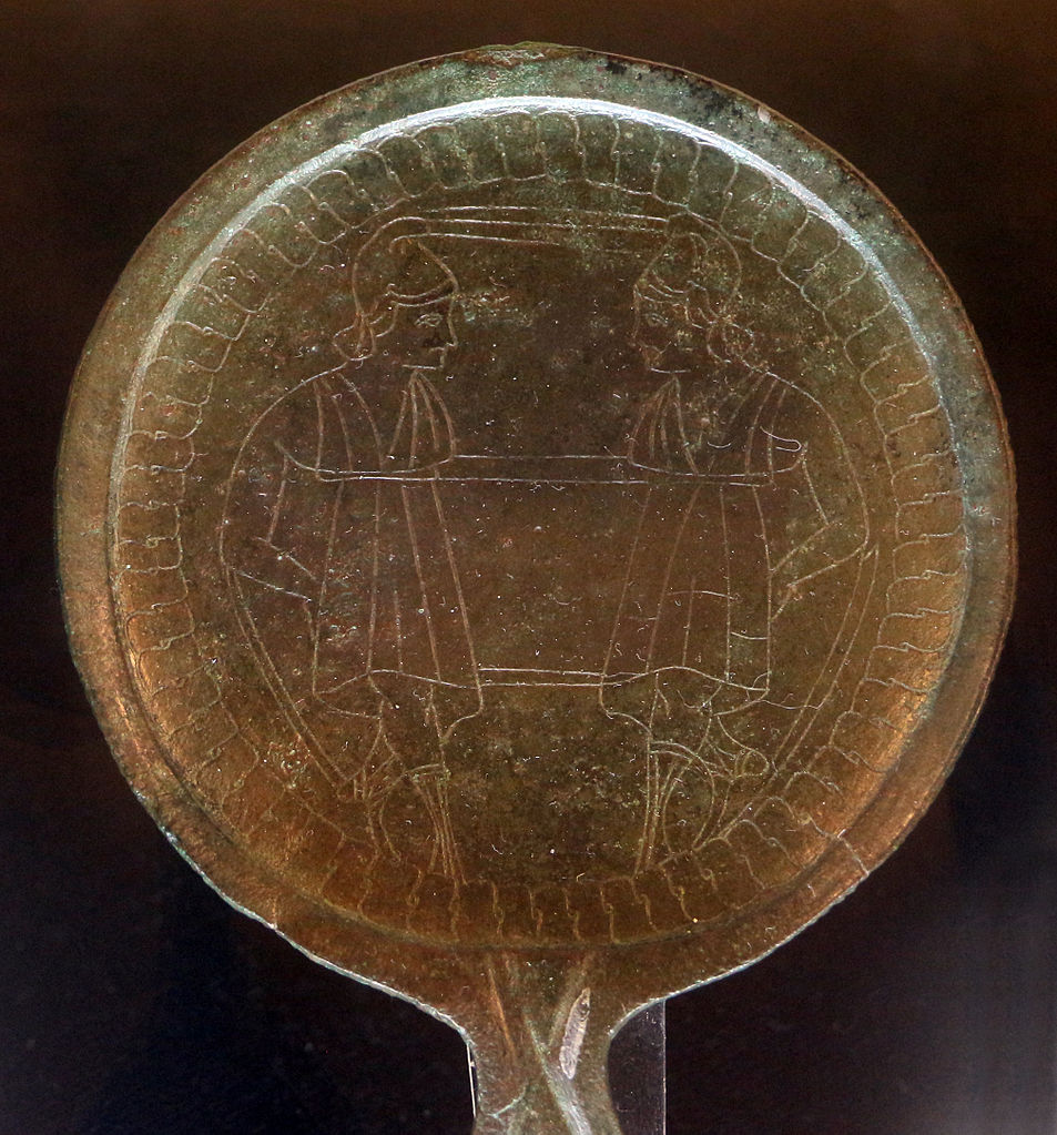 Manifattura etrusca, Specchio con i Dioscuri affrontati
