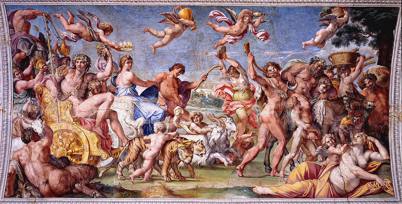 Annibale Carracci, Trionfo di Bacco e Arianna (1597-1600 circa; affresco; Roma, Palazzo Farnese)