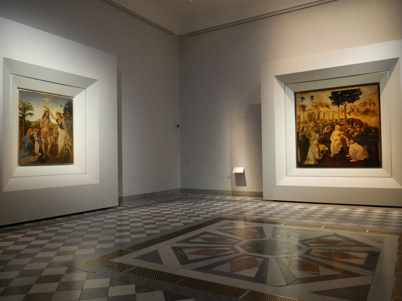 Firenze, Galleria degli Uffizi, nuovo allestimento della sala 35 dedicata a Leonardo da Vinci