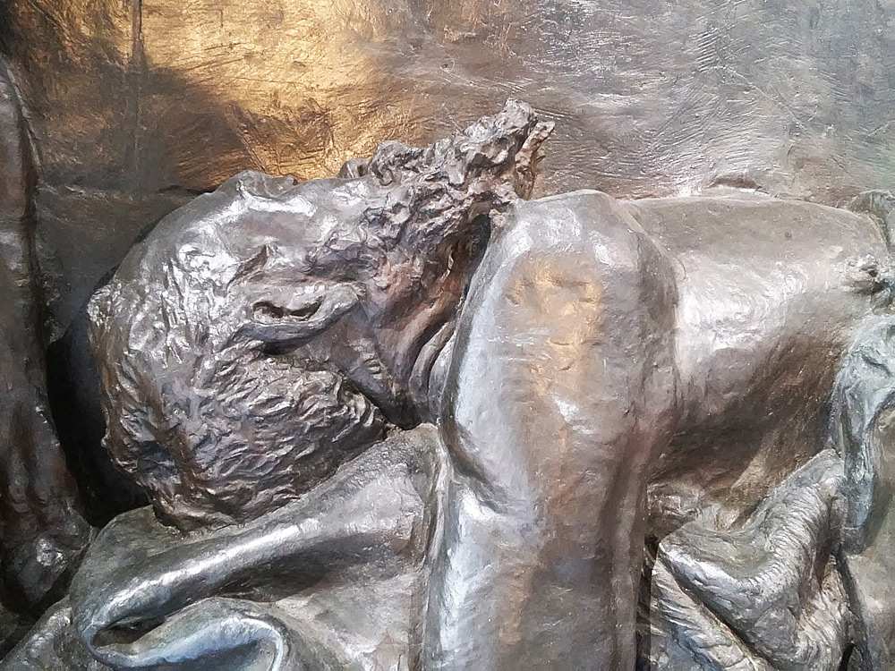 Vincenzo Vela, Monumento alle vittime del lavoro, volto del lavoratore morto
Vincenzo Vela, Monumento alle vittime del lavoro, volto del lavoratore morto