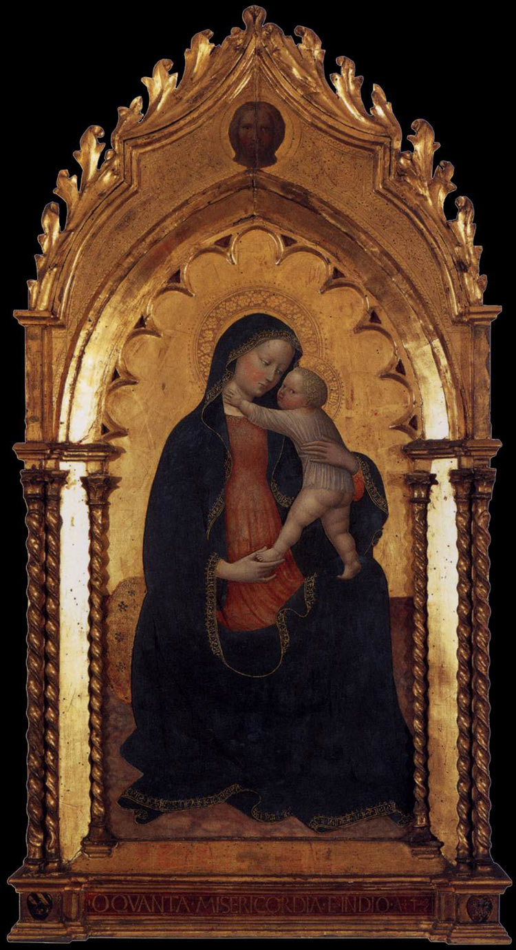 Masolino da Panicale, Madonna dell'Umiltà (1423; tempera su tavola, 96 x 52 cm; Berna, Kunsthalle) 