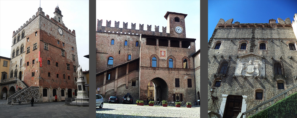 Da sinistra a destra: Prato, Palazzo Pretorio; Castell'Arquato, Palazzo del Podestà; Monselice, Torre Ezzeliniana. Ph. Credit Finestre sull'Arte Da sinistra a destra: Prato, Palazzo Pretorio; Castell'Arquato, Palazzo del Podestà; Monselice, Torre Ezzeliniana. Ph. Credit Finestre sull'Arte