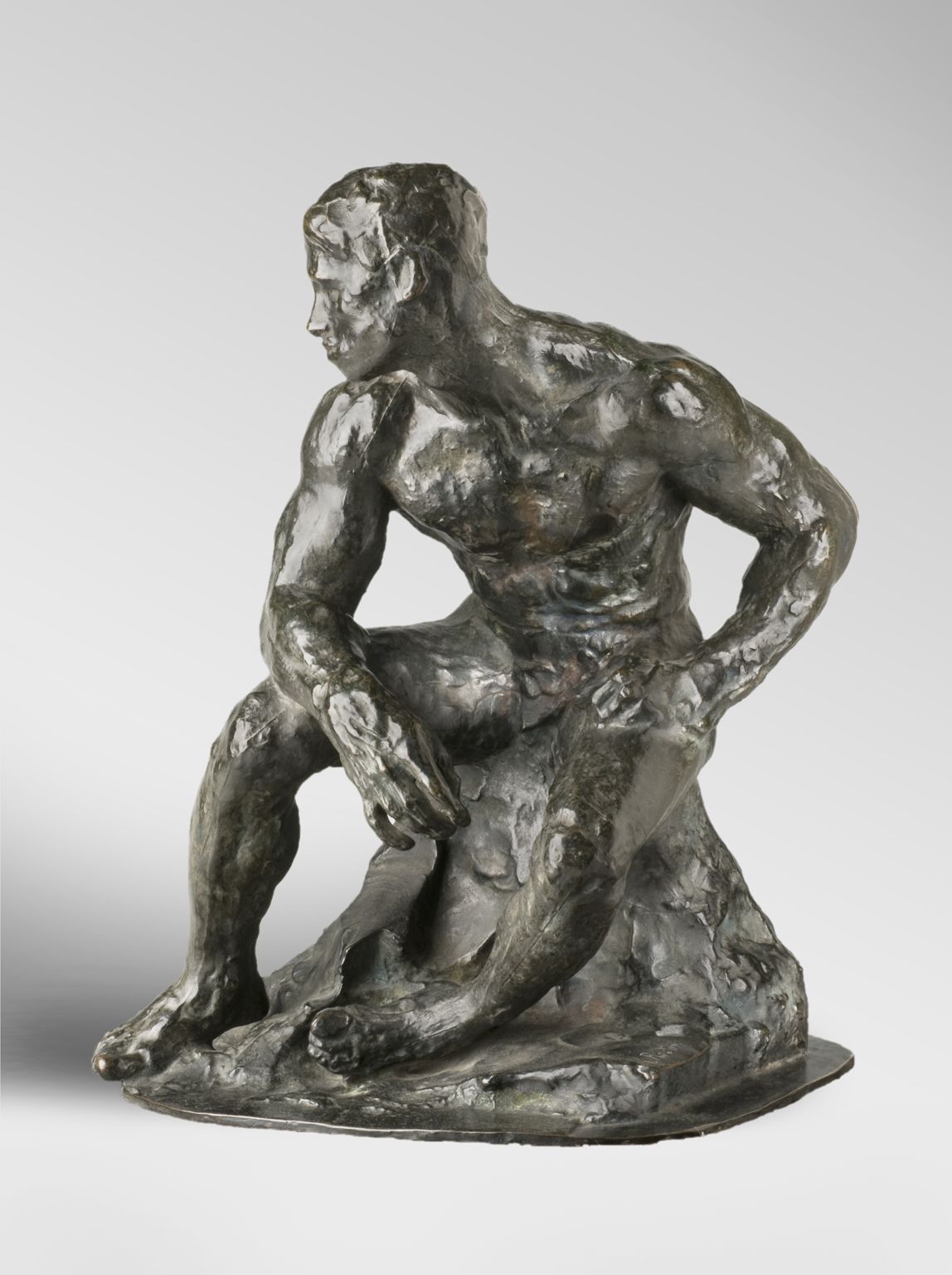 Auguste Rodin, Atleta (1901, fuso nel 1925; bronzo, 42,9 x 31,8 x 28,6 cm; Filadelfia, Philadelphia Museum of Art) 