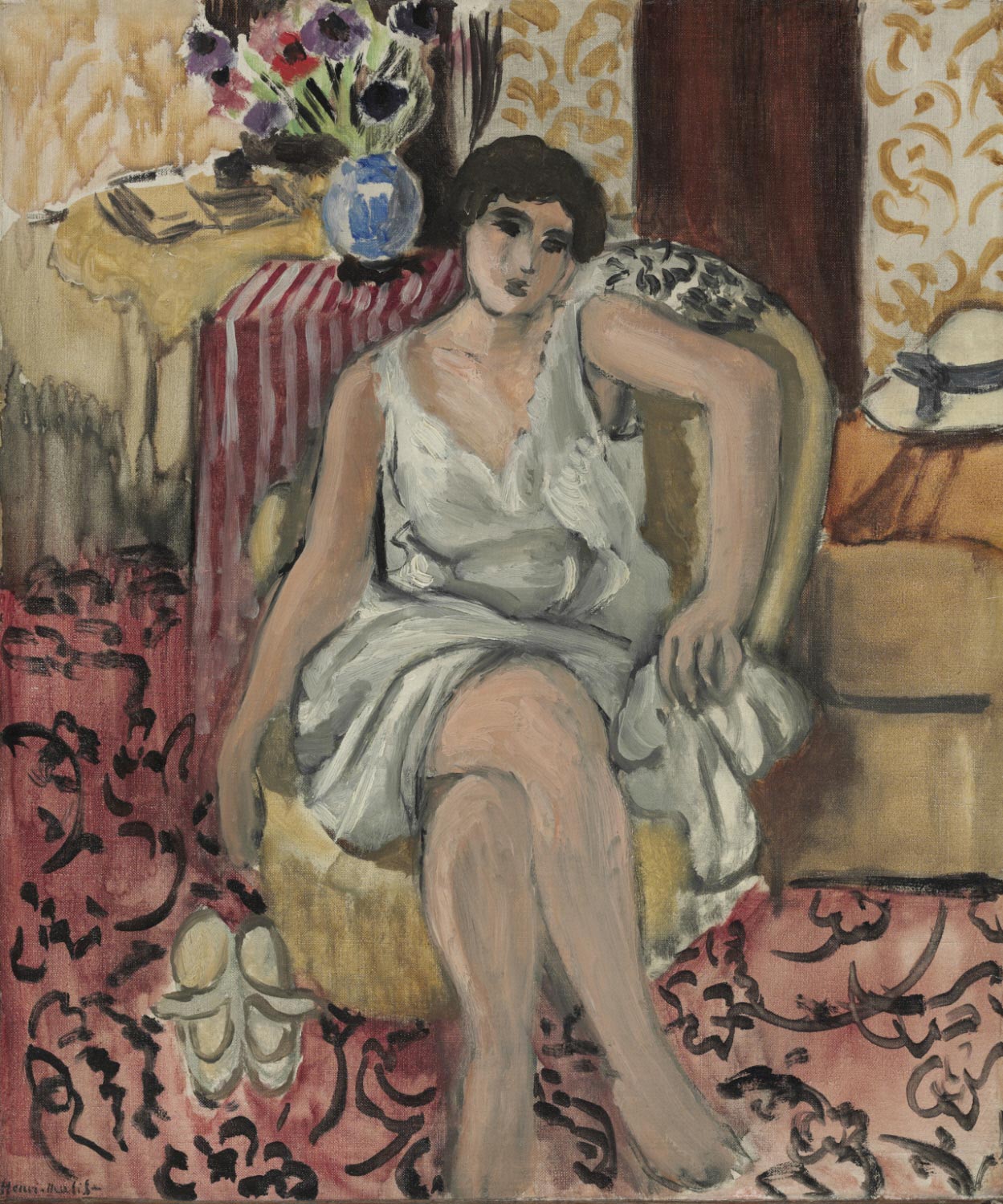 Henri Matisse, Donna seduta in poltrona (1920; olio su tela, 46,4 x 39,4 cm; Filadelfia, Philadelphia Museum of Art)
Henri Matisse, Donna seduta in poltrona (1920; olio su tela, 46,4 x 39,4 cm; Filadelfia, Philadelphia Museum of Art)