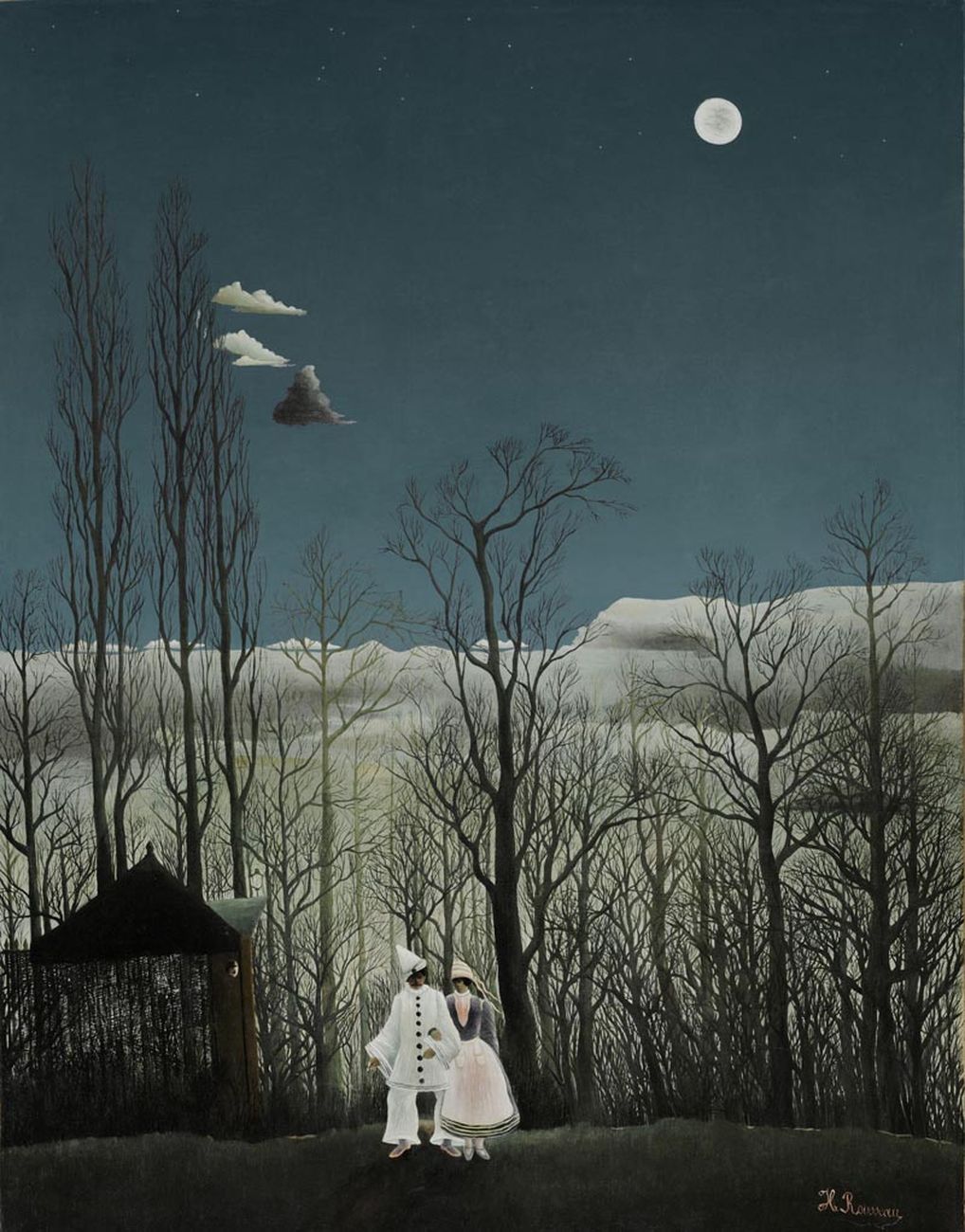 Henri Rousseau, Una sera di Carnevale (1886; olio su tela, 117,3 x 89,5 cm; Filadelfia, Philadelphia Museum of Art)
Henri Rousseau, Una sera di Carnevale (1886; olio su tela, 117,3 x 89,5 cm; Filadelfia, Philadelphia Museum of Art)