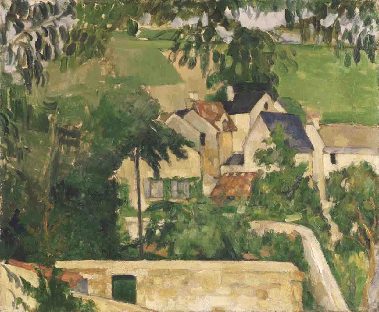 Paul Cézanne, Le Quartier du Four à Auvers-sur-Oise (Paesaggio, Auvers) (1873 circa; olio su tela, 46,4 x 55,2 cm; Filadelfia, Philadelphia Museum of Art)
Paul Cézanne, Le Quartier du Four à Auvers-sur-Oise (Paesaggio, Auvers) (1873 circa; olio su tela, 46,4 x 55,2 cm; Filadelfia, Philadelphia Museum of Art)