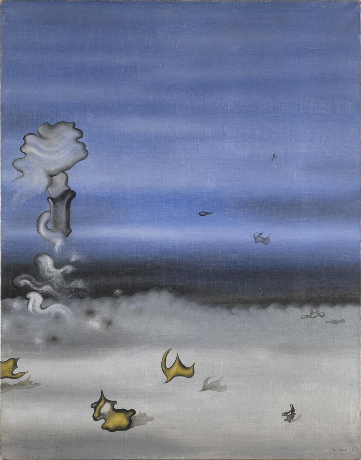 Yves Tanguy, I paralleli (1929; olio su tela, 92,2 x 73 cm; Filadelfia, Philadelphia Museum of Art)
Yves Tanguy, I paralleli (1929; olio su tela, 92,2 x 73 cm; Filadelfia, Philadelphia Museum of Art)