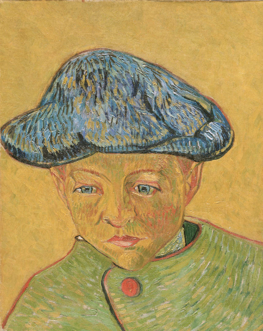 Vincent van Gogh, Ritratto di Camille Roulin (1888; olio su tela, 73,5 x 92,1 cm; Filadelfia, Philadelphia Museum of Art)
Vincent van Gogh, Ritratto di Camille Roulin (1888; olio su tela, 73,5 x 92,1 cm; Filadelfia, Philadelphia Museum of Art)