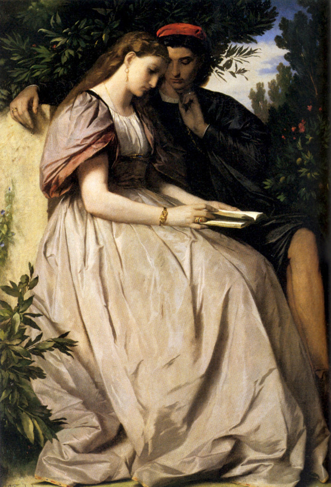 Anselm Feuerbach, Paolo e Francesca (1863-1864; olio su tela, 137 x 99,5 cm; Monaco di Baviera, Schackgalerie)

