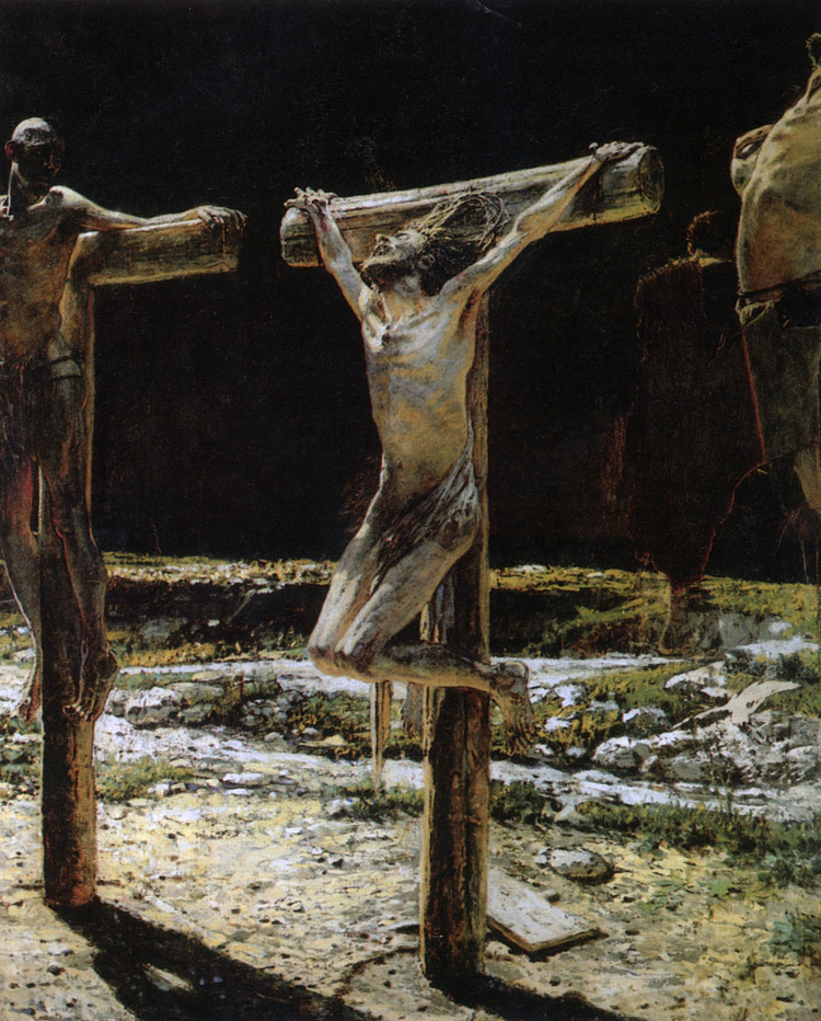 Nikolaj Ge, Crocifissione (1892; olio su tela, 278 x 223 cm; Parigi, Musée d'Orsay)
