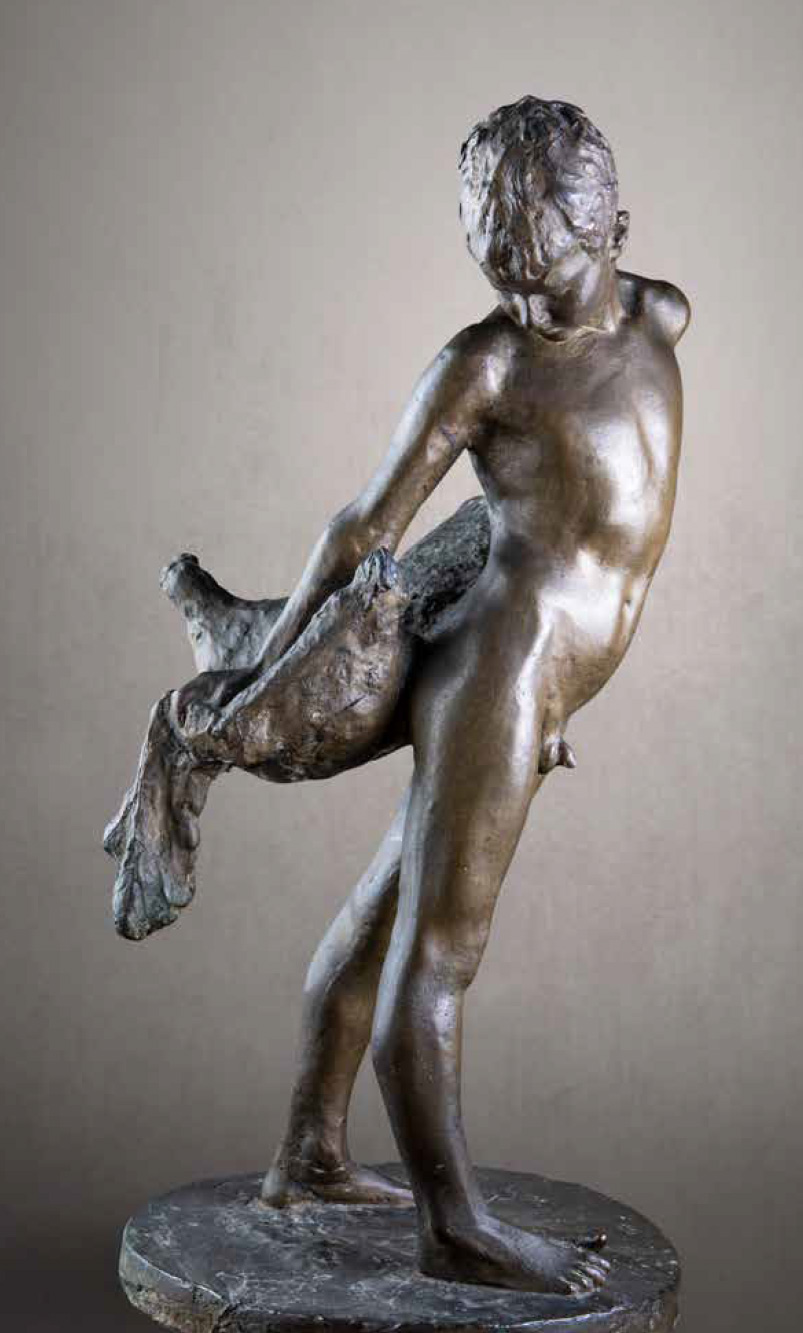 Carlo Fontana, L'acquaiolo (1896; bronzo, 49 x 23 x 23 cm; Sarzana, Collezione famiglia Fontana) 