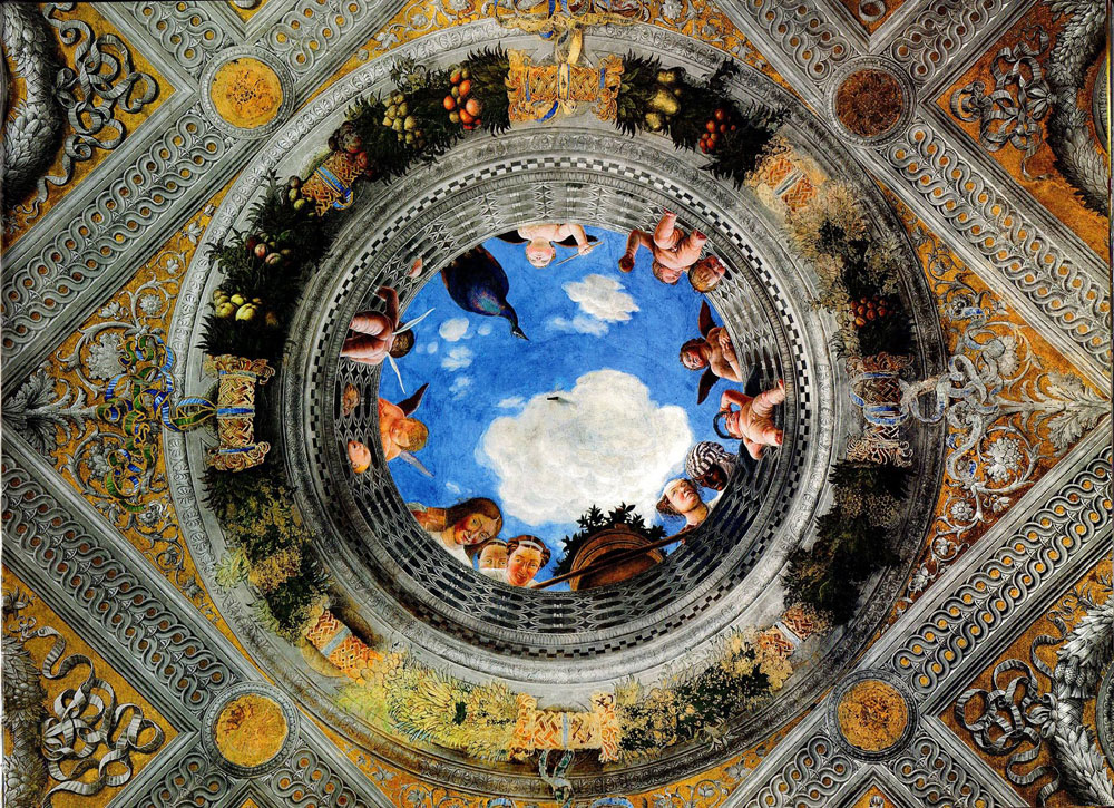 Andrea Mantegna, Oculo della Camera degli Sposi (1465-1474; affresco; Mantova, Castello di San Giorgio) 