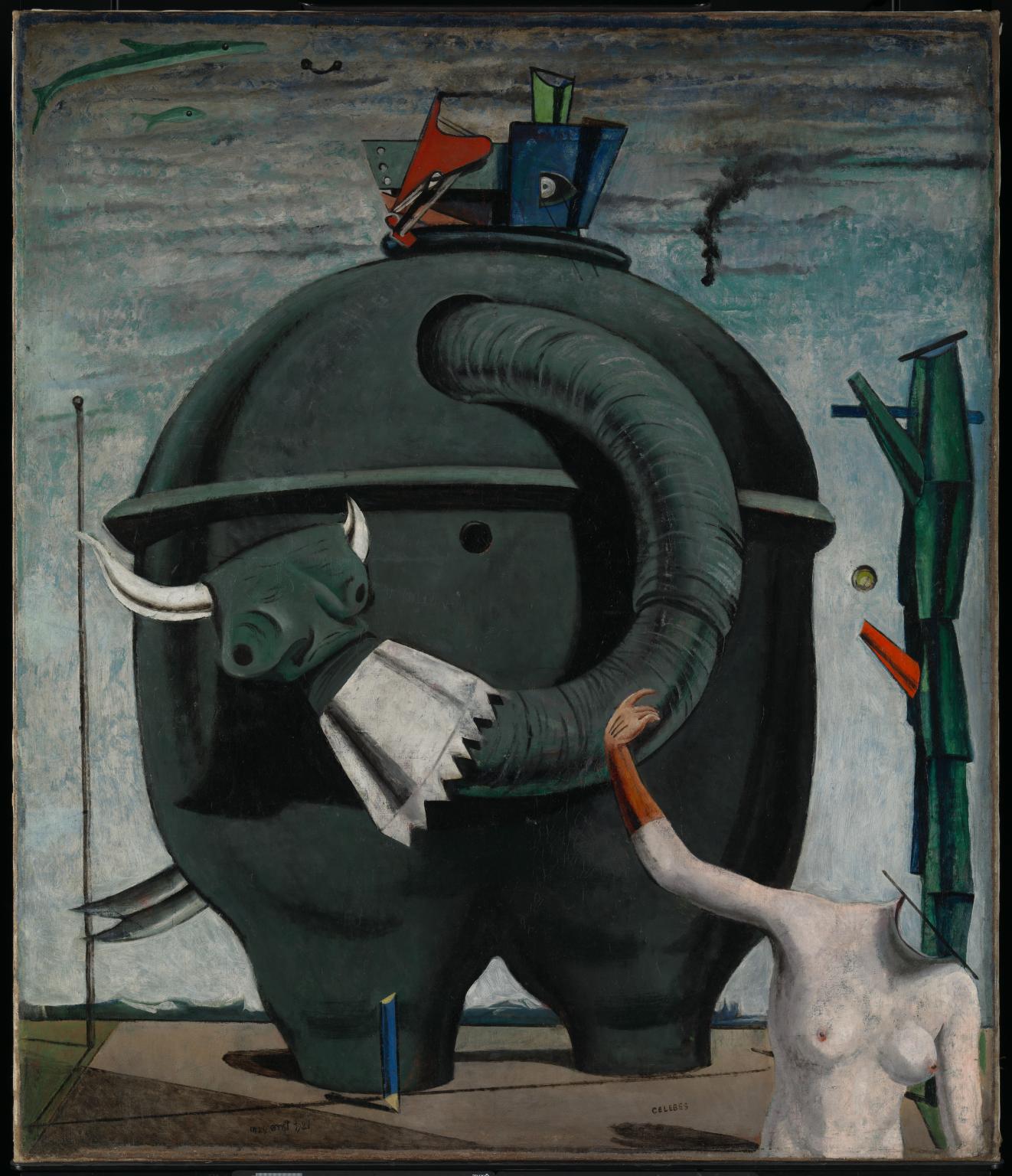 Max Ernst, L'éléphant Célèbes (1921; olio su tela, 125,4 x 107,9 cm; Londra, Tate Modern)

