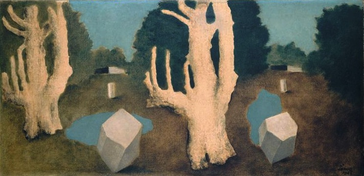 Josef Šíma, Double Paysage, tempête électrique (1928; olio su tela, 67 x 137 cm; Parigi, Centre Pompidou, Musée National d'art moderne) 