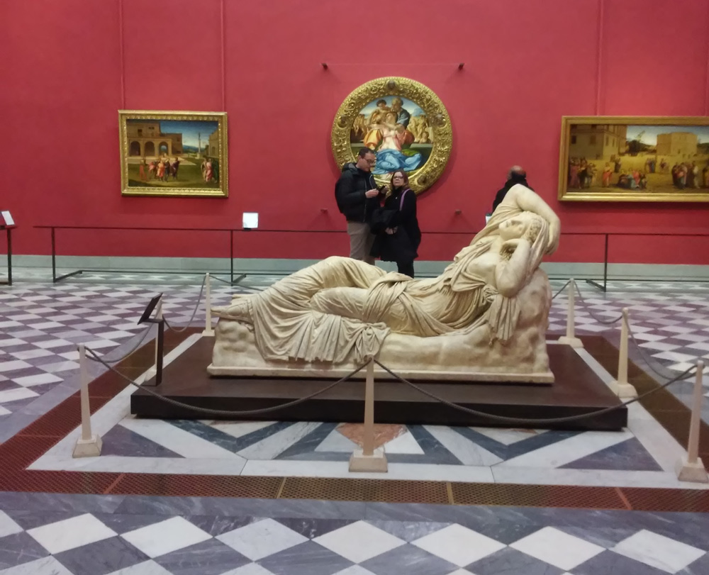 L'allestimento della sala di Michelangelo nella versione di Antonio Natali del 2012. Ph. Credit Finestre sull'Arte