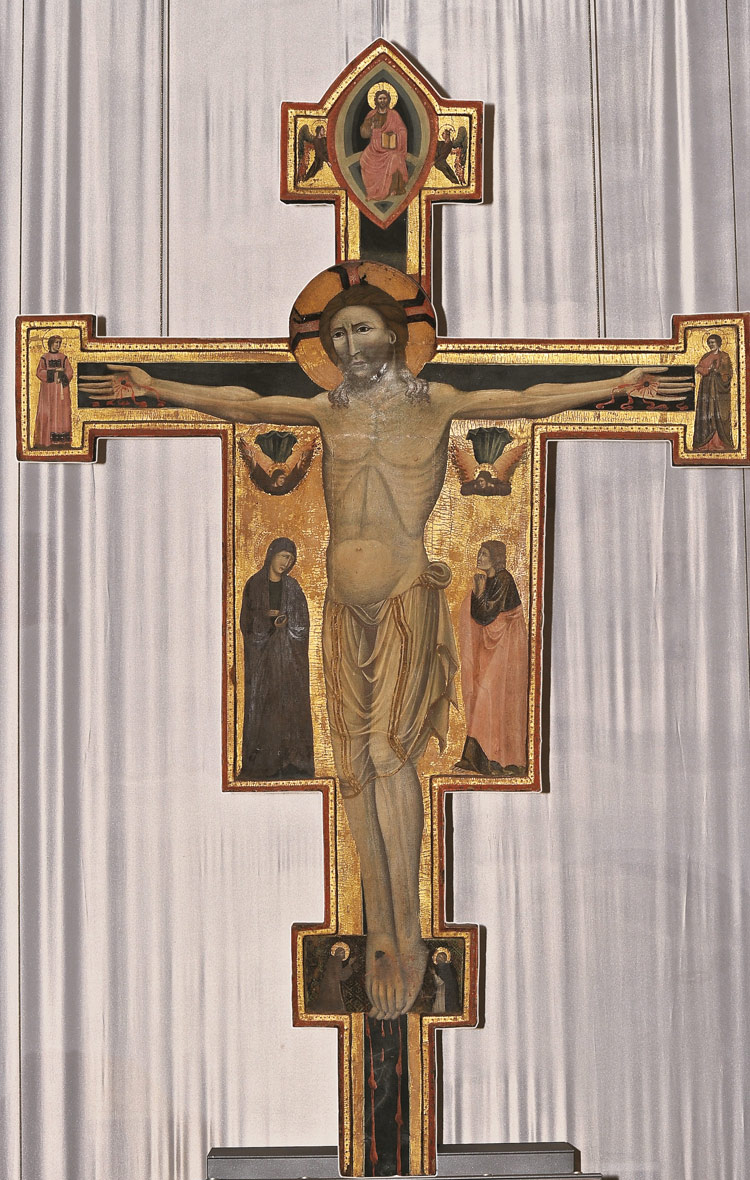 Maestro di Cesi, Cristo Triumphans (1295-1300 circa; tempera e oro su tavola, 245 x 158 cm; Spoleto, Rocca Albornoz - Museo Nazionale del Ducato di Spoleto)