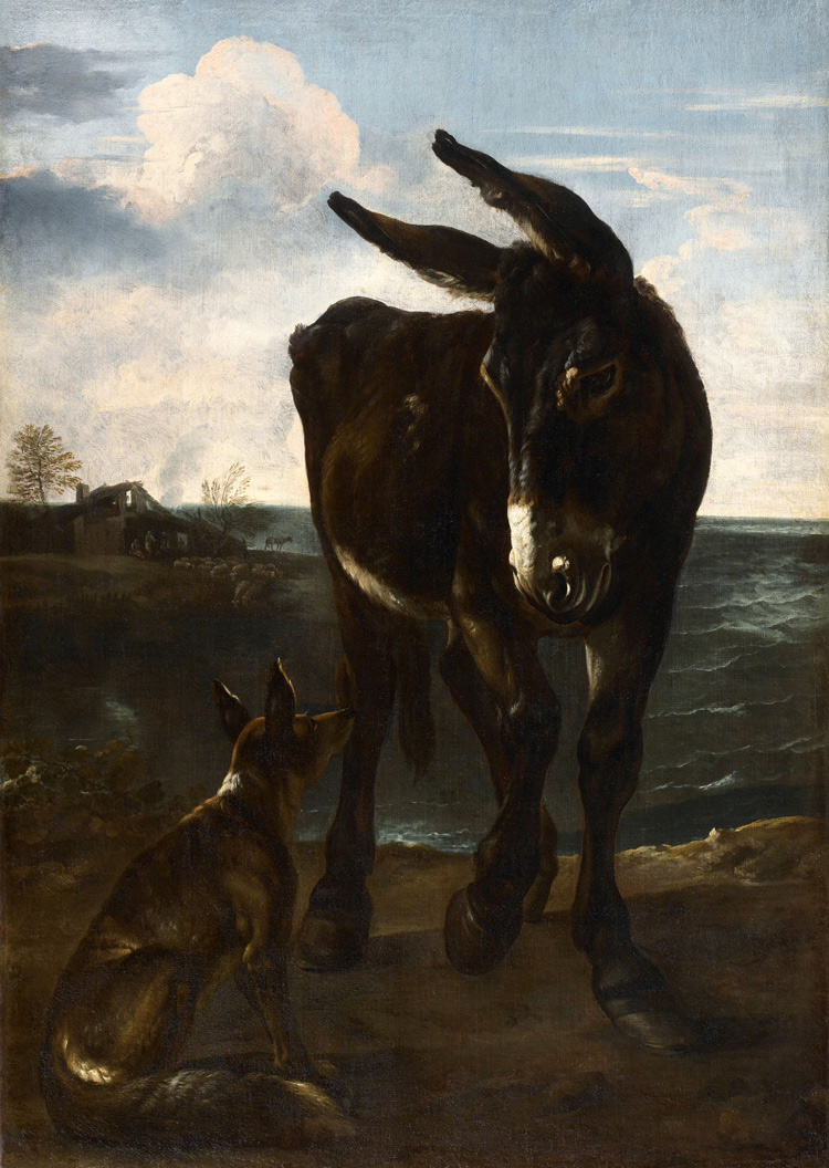 Michelangelo Cerquozzi, L'asino e la volpe (1640 circa) Michelangelo Cerquozzi, L'asino e la volpe (1640 circa)