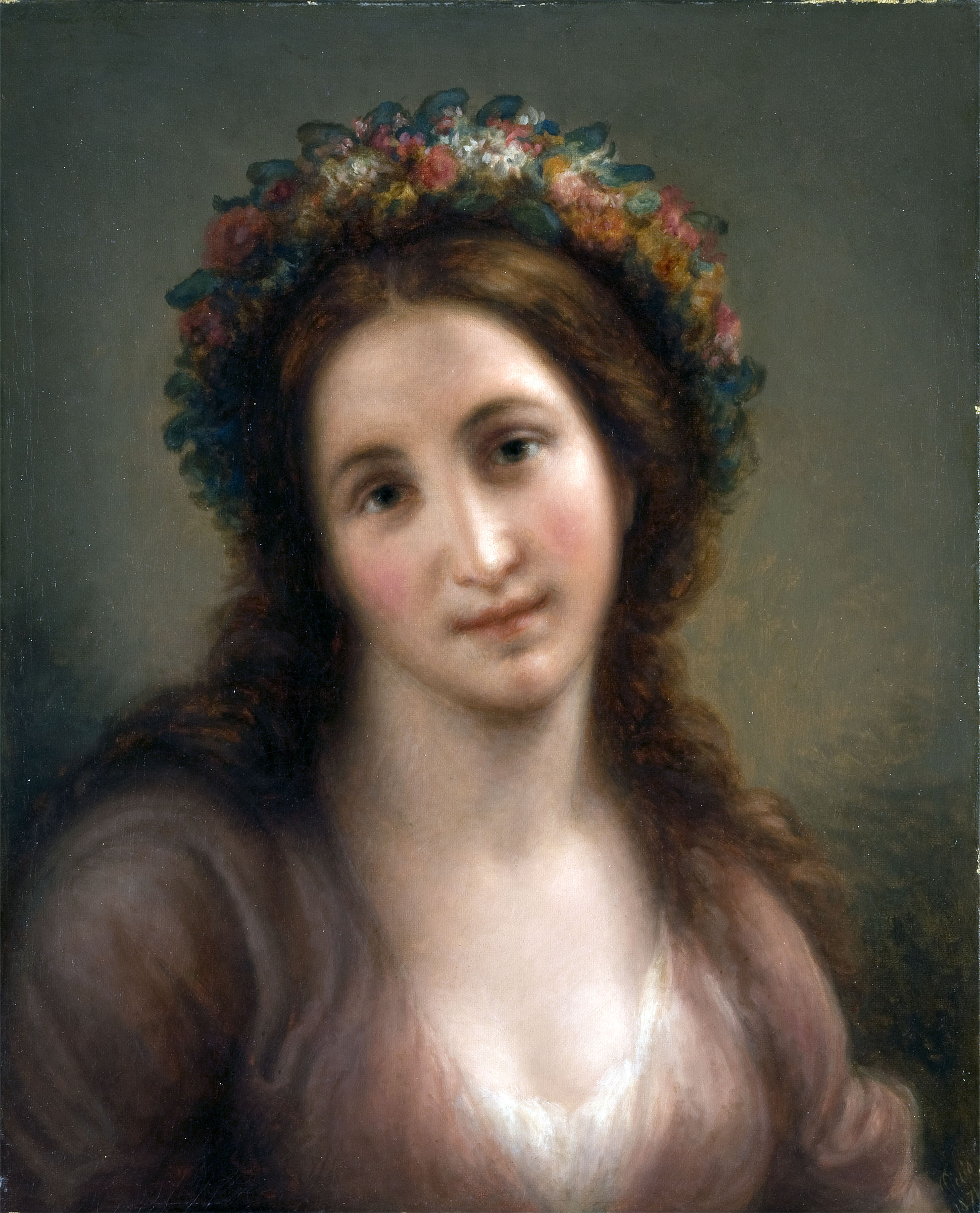 Giovanni Carnovali detto il Piccio, Flora (1871; olio su tela, 54 x 44 cm; Collezione privata)